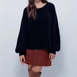 Free People Don't‎ Let Me Go Sweater Black